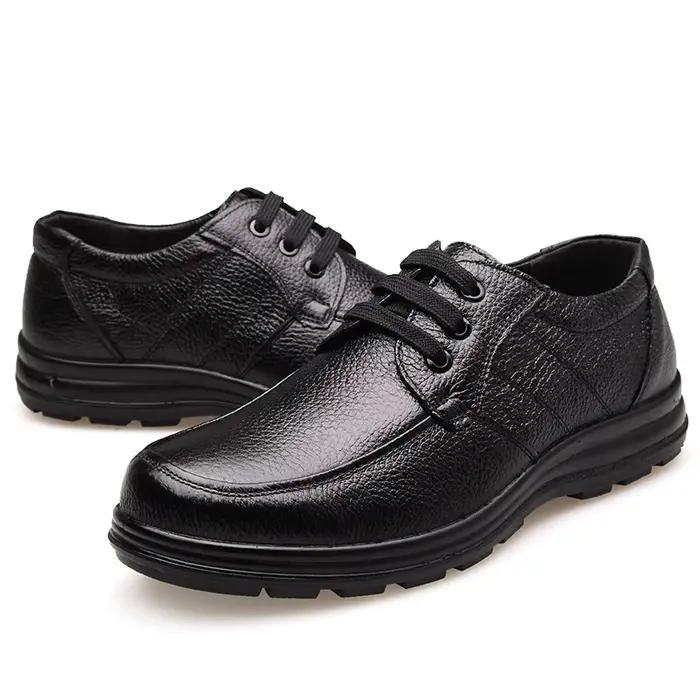 Chaussures en cuir véritable pour hommes, chaussures plates à la mode, brogues décontractées, chauss