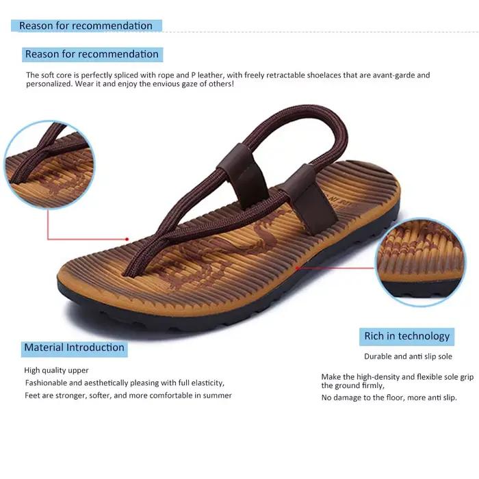 Pantoufles de plage confortables et respirantes pour hommes, chaussons décontractés à clip pour la m