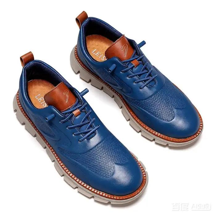 Baskets Oxford en cuir de qualité supérieure pour hommes, chaussures de marche confortables et décon