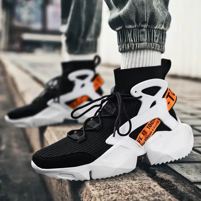 Baskets légères respirantes à semelle épaisse pour homme, chaussures de sport, de marche, décontract