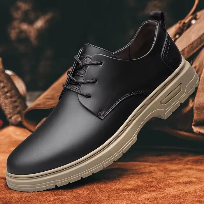 CLOHOO chaussures décontractées d'affaires faites à la main pour hommes chaussures de travail classi