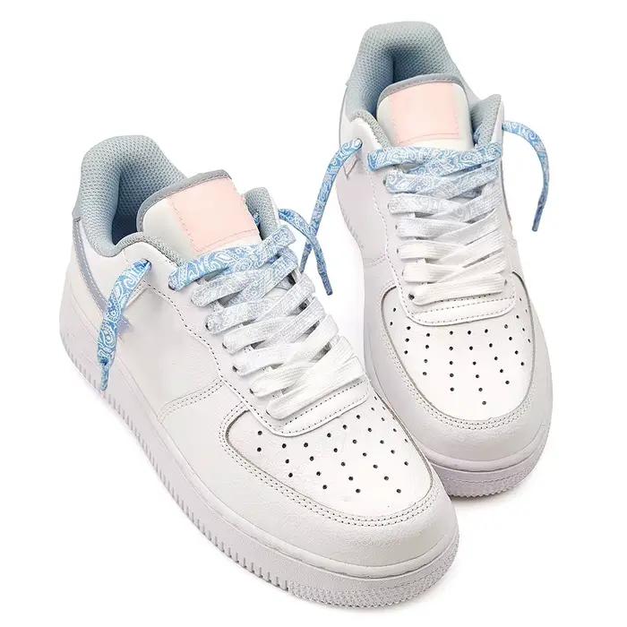 Flat Creative Trendy Gradient Shoelace Cajou Fleur Corde Lacets AF1 AJ1 Macaron Sneakers Lacets de c