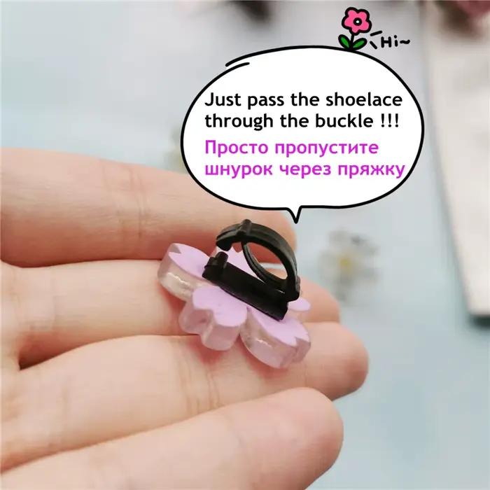 1 PC Fleurs Chaussure Boucle Lacets Clip Décoratif Chaussure Charme Tendance Creative Mignon Sneaker