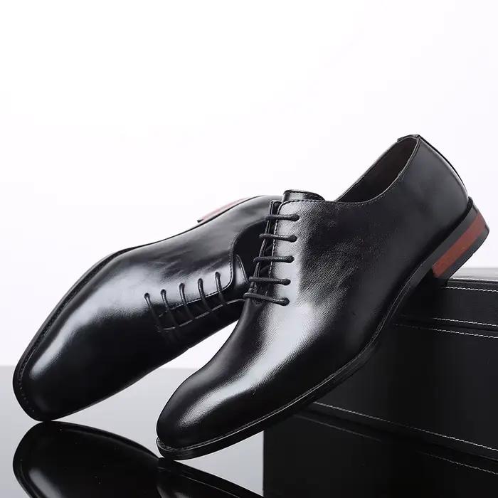 Mode affaires robe hommes chaussures classique en cuir hommes chaussures formelles confortable sans