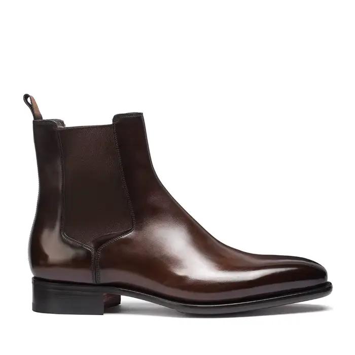 Nouveau Chelsea bottes hommes chaussures PU marron mode polyvalent affaires décontracté Style britan