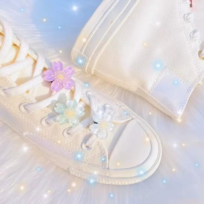 1 PC Fleurs Chaussure Boucle Lacets Clip Décoratif Chaussure Charme Tendance Creative Mignon Sneaker