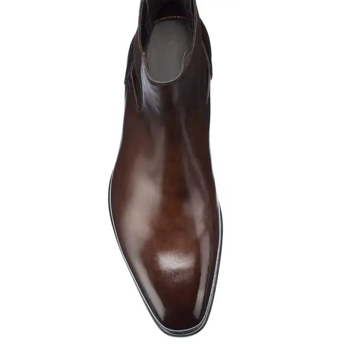 Nouveau Chelsea bottes hommes chaussures PU marron mode polyvalent affaires décontracté Style britan