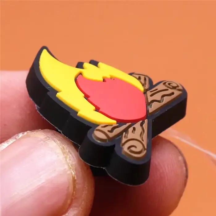 Breloques de chaussure en PVC originales, dragon, poisson, feu de joie, sagesse, décorations de chau