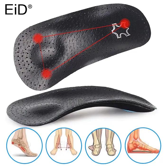 Semelles orthopédiques en cuir pour la fasciite plantaire, coussin de santé pour pied plat