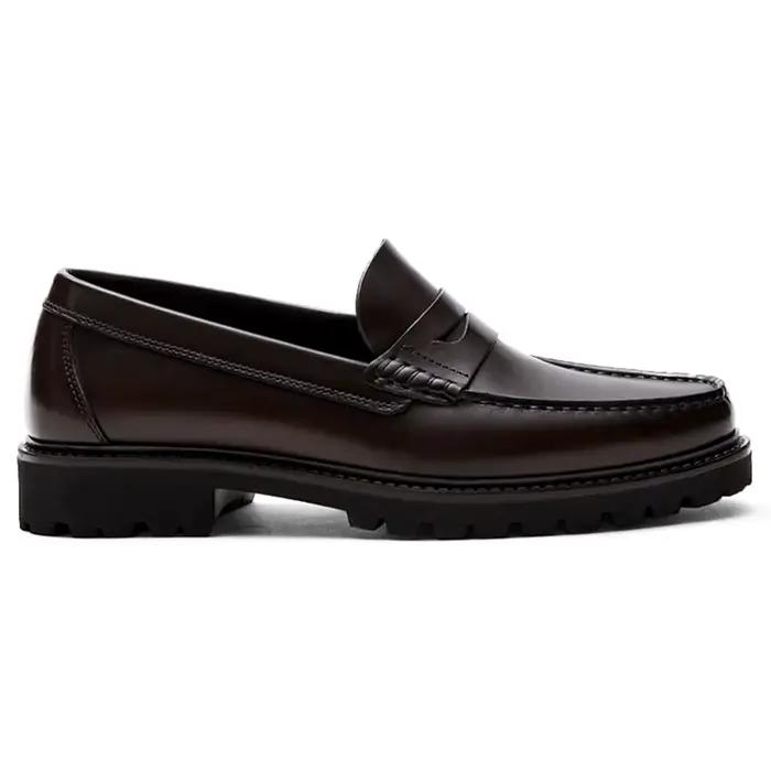 Mocassins en cuir pleine fleur pour hommes, chaussures décontractées de haute qualité, résistantes à
