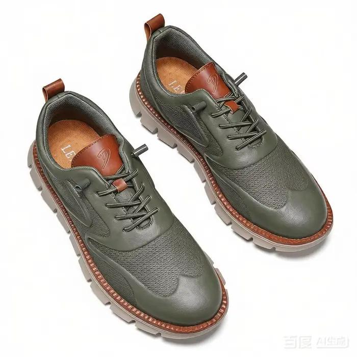 Baskets Oxford en cuir de qualité supérieure pour hommes, chaussures de marche confortables et décon