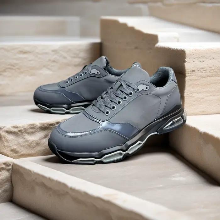 Chaussures de sport décontractées de luxe pour hommes, fabriquées à la main, en cuir de vachette ple