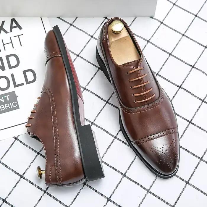 Chaussures habillées de luxe pour hommes, chaussures d'affaires décontractées à la mode, chaussures