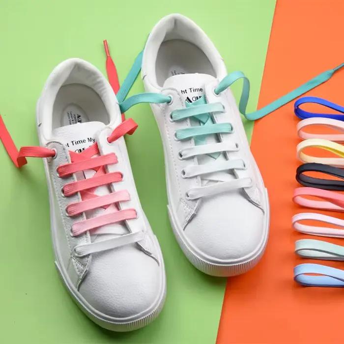 1 paire de lacets colorés bonbons dégradé fête Camping bottes lacets de chaussures cordes en toile C