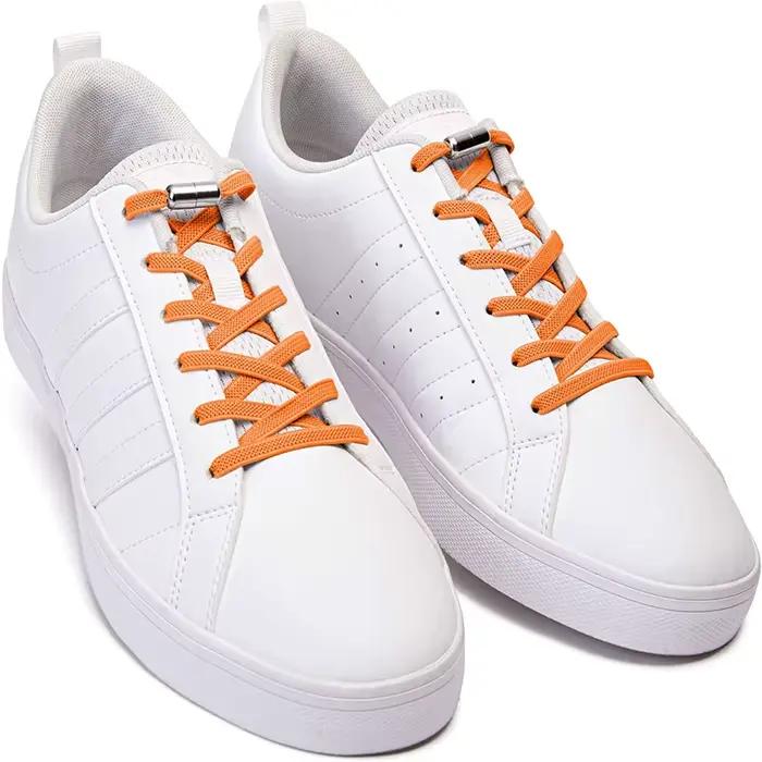 Serrure en alliage lacets de chaussures sans cravate lacets plats pour baskets lacets élastiques san