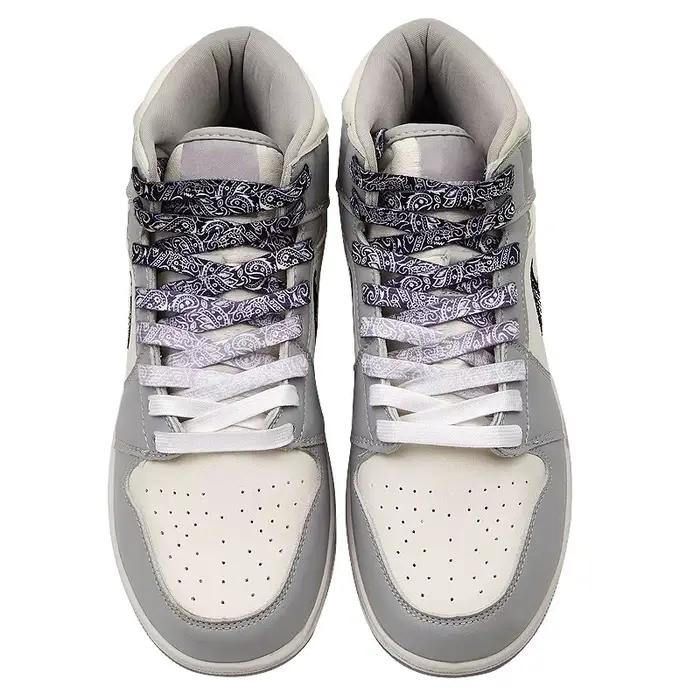 Flat Creative Trendy Gradient Shoelace Cajou Fleur Corde Lacets AF1 AJ1 Macaron Sneakers Lacets de c