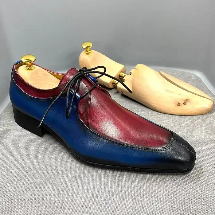Chaussures Oxford Vintage en Cuir de Vache group pour Homme, Design Derby, Formelles, à Lacets, pour