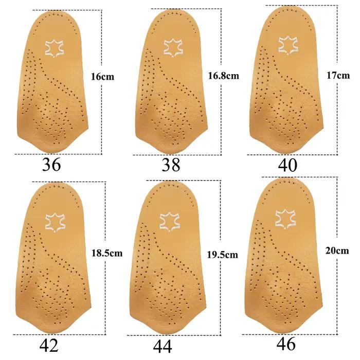 Semelles orthopédiques en cuir pour la fasciite plantaire, coussin de santé pour pied plat