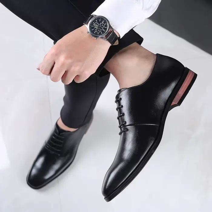 Mode affaires robe hommes chaussures classique en cuir hommes chaussures formelles confortable sans