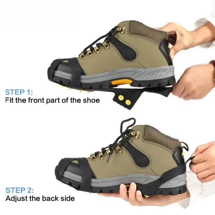 10 goujons neige glace griffe anti-dérapant neige glace Thermo plastique élastomère chaussures d'esc