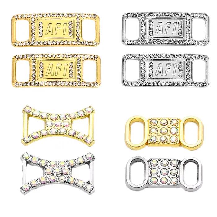 2022 nouveau AF1 diamant chaussures breloques mode lacets boucle qualité métal lacets décorations Ch