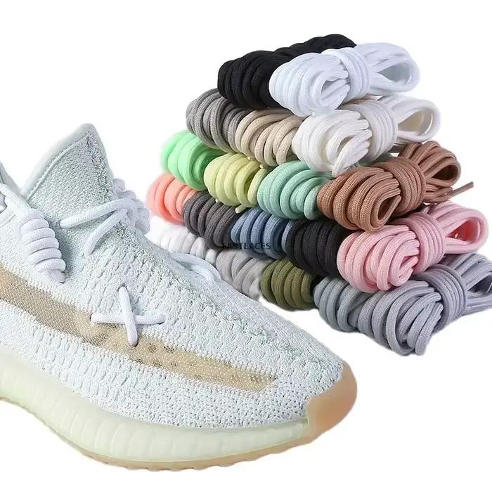 Nouveau 2025 lacets ronds Polyester solide classique pour botte de sport lacet Sneaker lacets de cha