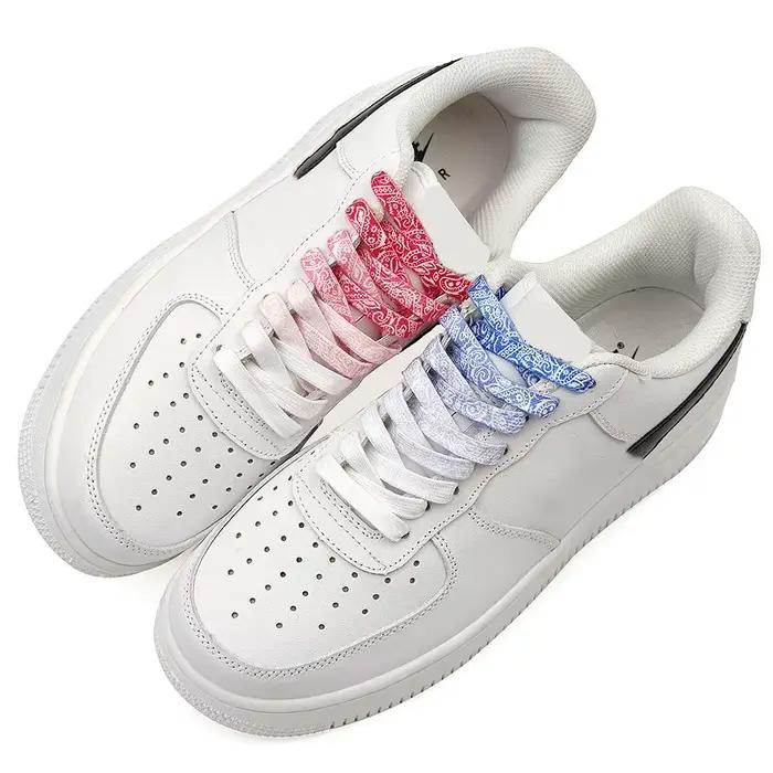Flat Creative Trendy Gradient Shoelace Cajou Fleur Corde Lacets AF1 AJ1 Macaron Sneakers Lacets de c