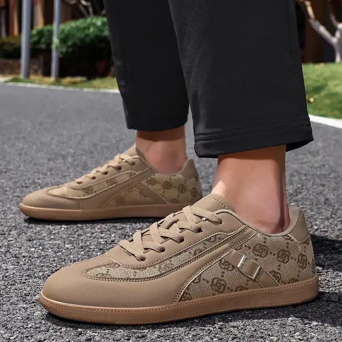ELUVA – chaussures en cuir PU pour hommes, plates, respirantes, de haute qualité, à lacets, conforta