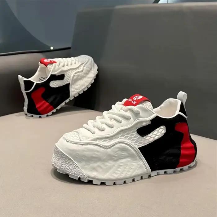 Marque chaussures pour hommes mode grosses baskets nouvelle maille chaussures décontractées respiran