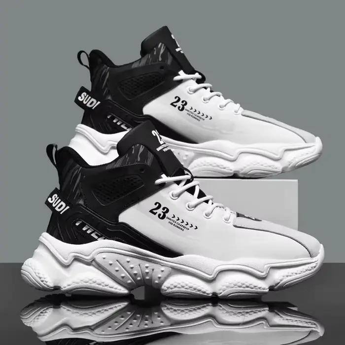 Nouvelles chaussures de sport décontractées pour hommes à semelle épaisse, rehaussantes, tendance, v