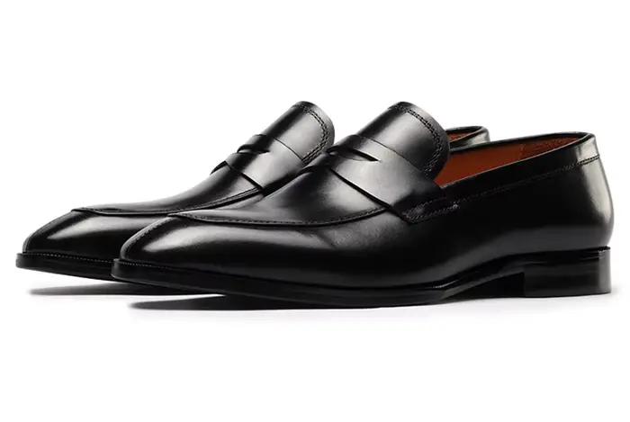 Mocassins pour hommes, élégants, pour mariage, soirée, en cuir pleine fleur, chaussures habillées dé