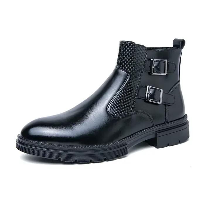 Bottines de Banquet vertes haut de gamme pour hommes, marque de luxe, chaussures pointues de Style b