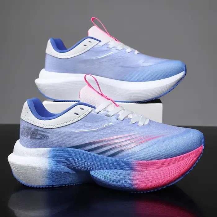 Nouvelles chaussures de course à pied avec plaque en carbone pour marathon, respirantes, légères, co