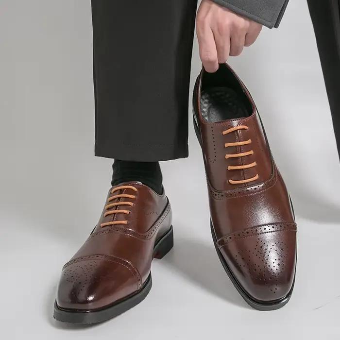 Chaussures habillées classiques pour hommes, chaussures Oxford décontractées pour le bureau, chaussu