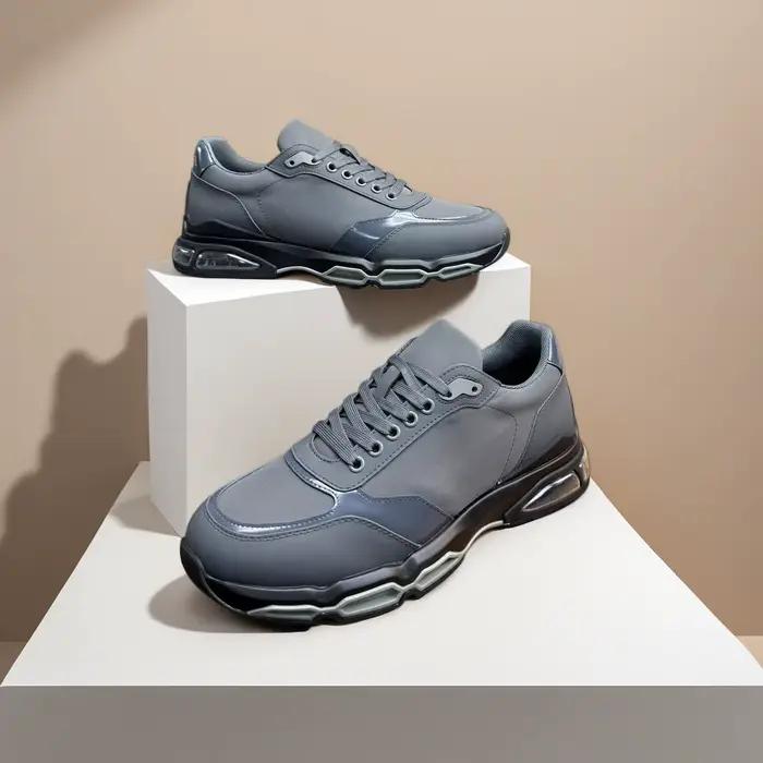 Chaussures de sport décontractées de luxe pour hommes, fabriquées à la main, en cuir de vachette ple