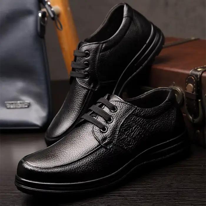 Chaussures en cuir véritable pour hommes, chaussures plates à la mode, brogues décontractées, chauss