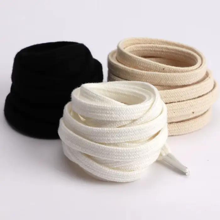 1 paire de lacets classique rétro Double tissage lacet toile coton chaussures plates lacets baskets