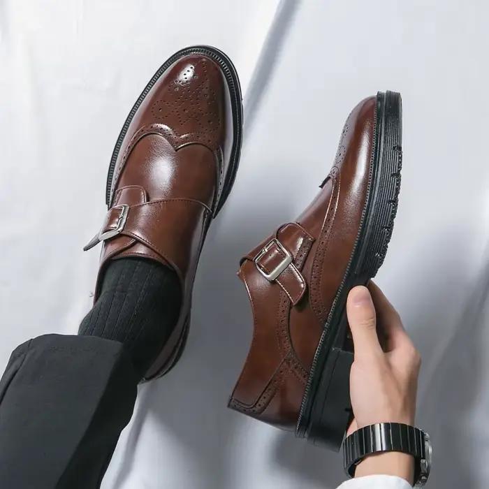 Chaussures de mariage formelles tendance pour hommes, chaussures en cuir décontractées pour hommes,