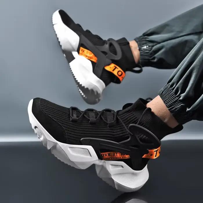 Baskets légères respirantes à semelle épaisse pour homme, chaussures de sport, de marche, décontract