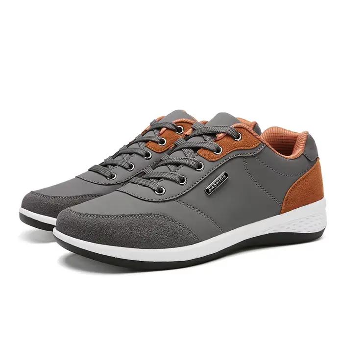 Cuir hommes chaussures Sneaker tendance sport course respirant hommes baskets chaussures antidérapan