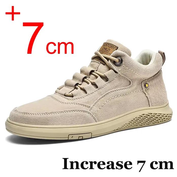 Printemps mode hommes baskets ascenseur chaussures 7CM Invisible rehaussement chaussures homme à la