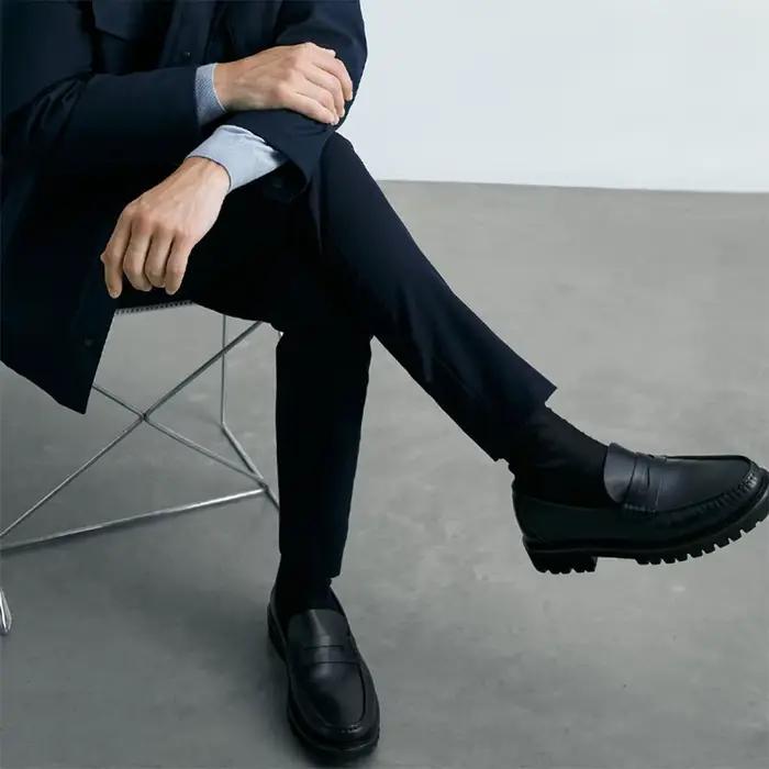 Mocassins en cuir pleine fleur pour hommes, chaussures décontractées de haute qualité, résistantes à