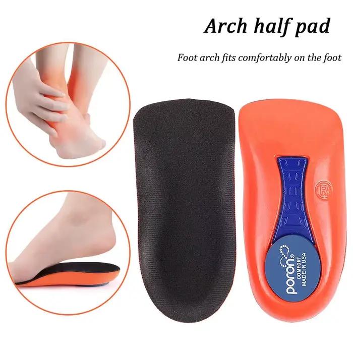 Semelles plantaires Fascia Super Absorption des chocs Haute élasticité Courir Demi-coussin Soutien d