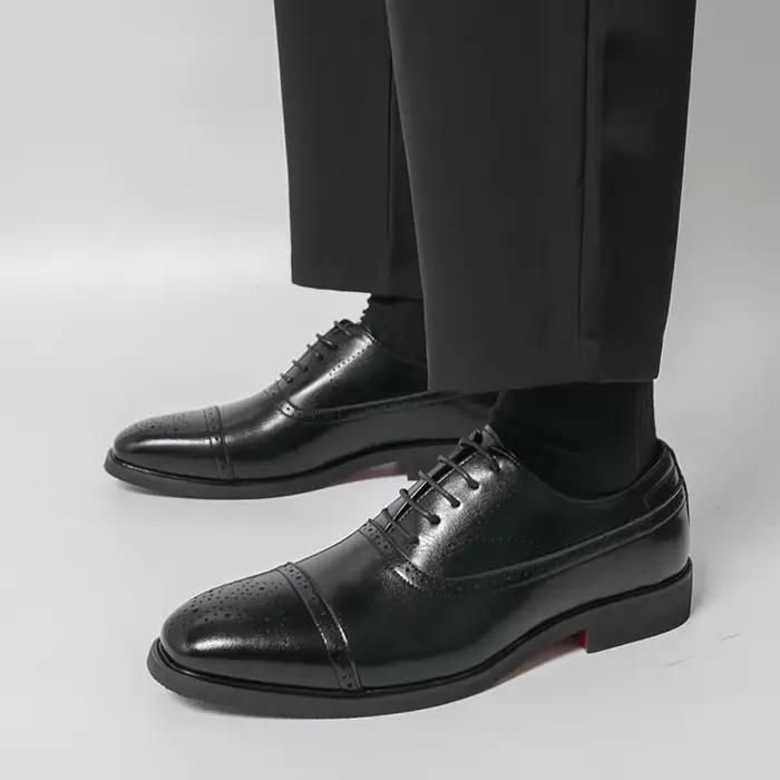 Chaussures habillées classiques pour hommes, chaussures Oxford décontractées pour le bureau, chaussu