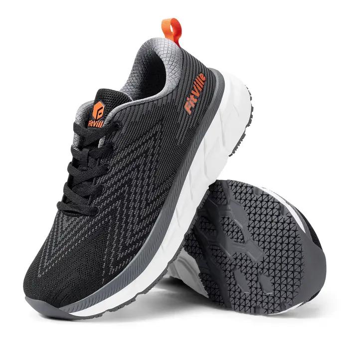 Chaussures pour hommes FitVille à bout large, coussinées, extra larges, antidérapantes, confortables