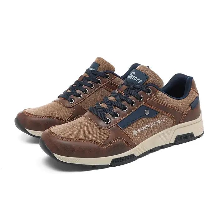 Nouveaux hommes en cuir chaussures décontractées en plein air confortable de haute qualité mode doux