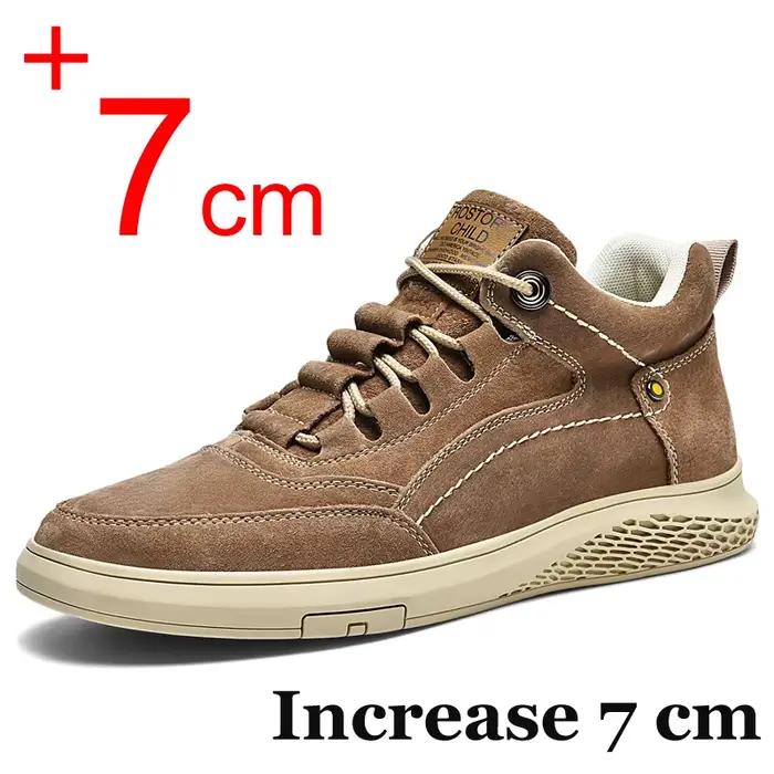 Printemps mode hommes baskets ascenseur chaussures 7CM Invisible rehaussement chaussures homme à la