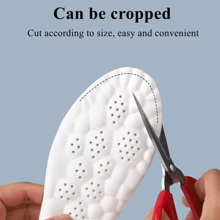 Semelles de sport 4D Coussinets ultra-doux à haute élasticité Coussin déodorant antibactérien anti-d