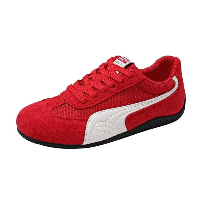 Chaussures de course rouges Deqin pour femmes, nouvelles chaussures de sport décontractées respirant