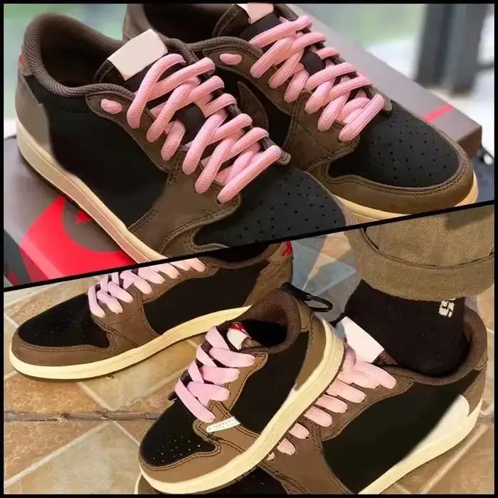 Coolstring Travis X rose série lacets basket-ball Shoestring Type plat lacets pour enfant adulte uni